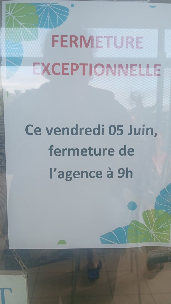 Affiche — Iaorana Moorea La Polynésienne des Eaux fermera "Exceptionnellement" à 9 h Aujourd'hui Vendredi 05 Mai😅