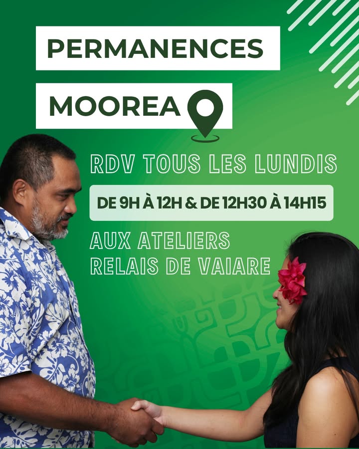 Affiche — [PERMANENCES] 🌴 La CCISM à votre rencontre sur Moorea tous les lundis !
