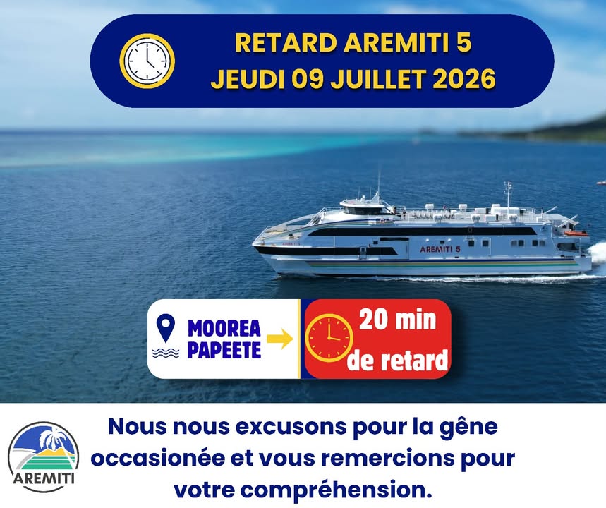 Affiche — 🚨INFO FLASH - Aremiti 5 09/07|2026
