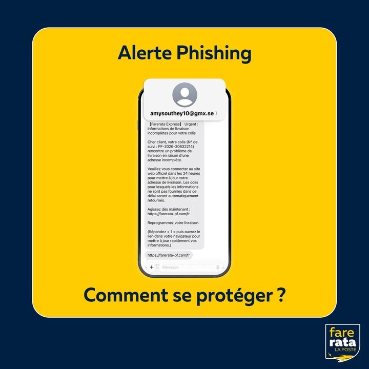 Affiche — FARE RATA | ALERTE PHISHING ‼️