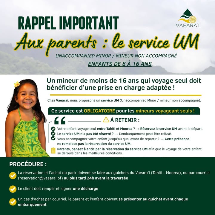 Affiche — 📢 RAPPEL IMPORTANT AUX PARENTS | Votre enfant voyage seul ?