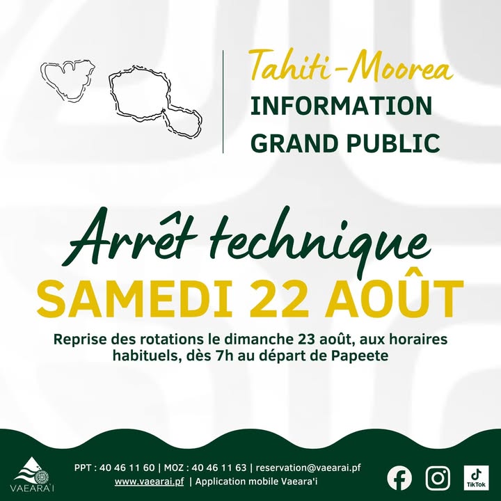 Affiche — 📢 INFORMATION | Avis aux passagers