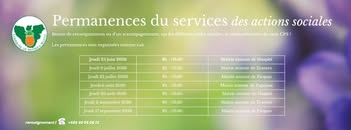 Affiche — VIE SOCIALE - ORARAA TOTIARE| Permanences dans les mairies annexes - Tere na te mau tuhaa no Moorea