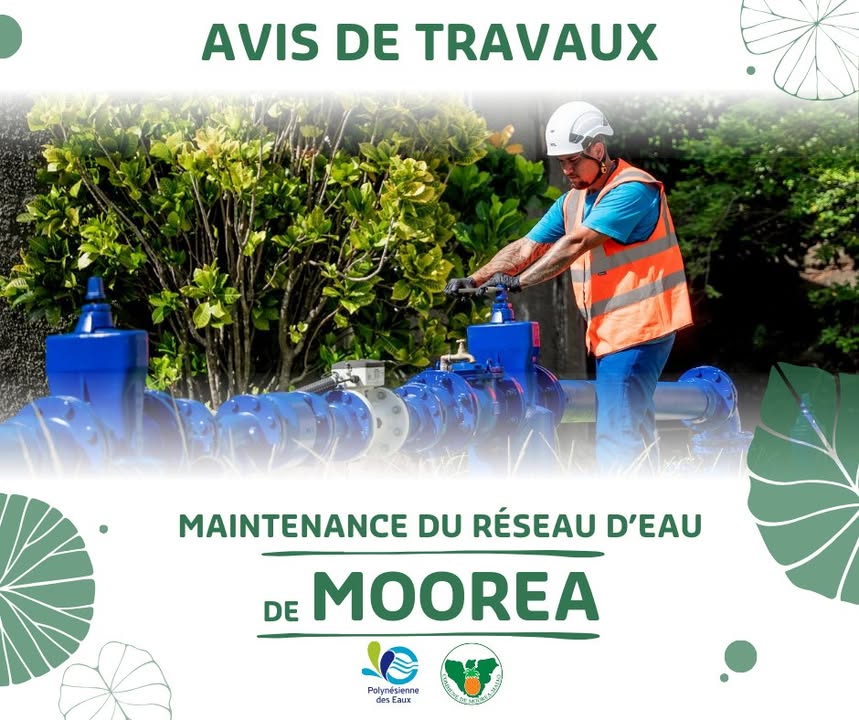 Affiche — ⚠️🚧 MOOREA - AVIS DE TRAVAUX 🚧⚠️