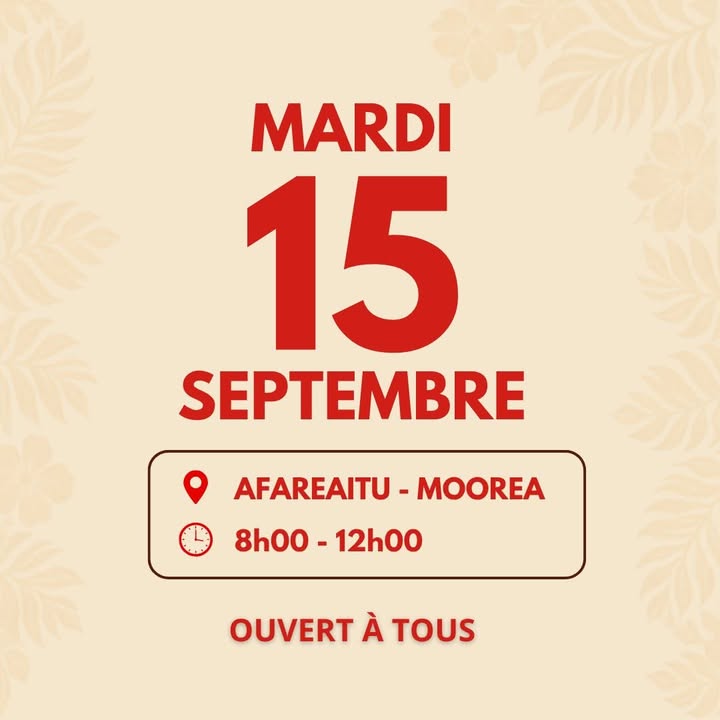 Affiche — 🩸 DON DE SANG À MOOREA : VOTRE GESTE PEUT SAUVER DES VIES ❤️
