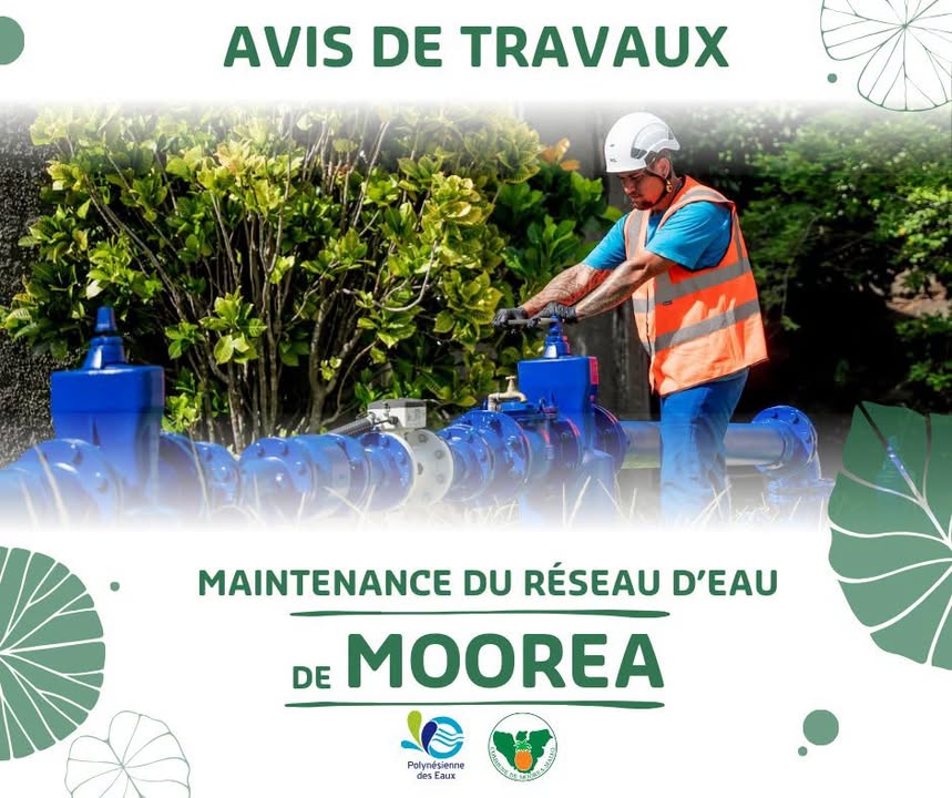 Affiche — ⚠️🚧 MOOREA - AVIS DE TRAVAUX 🚧⚠️
