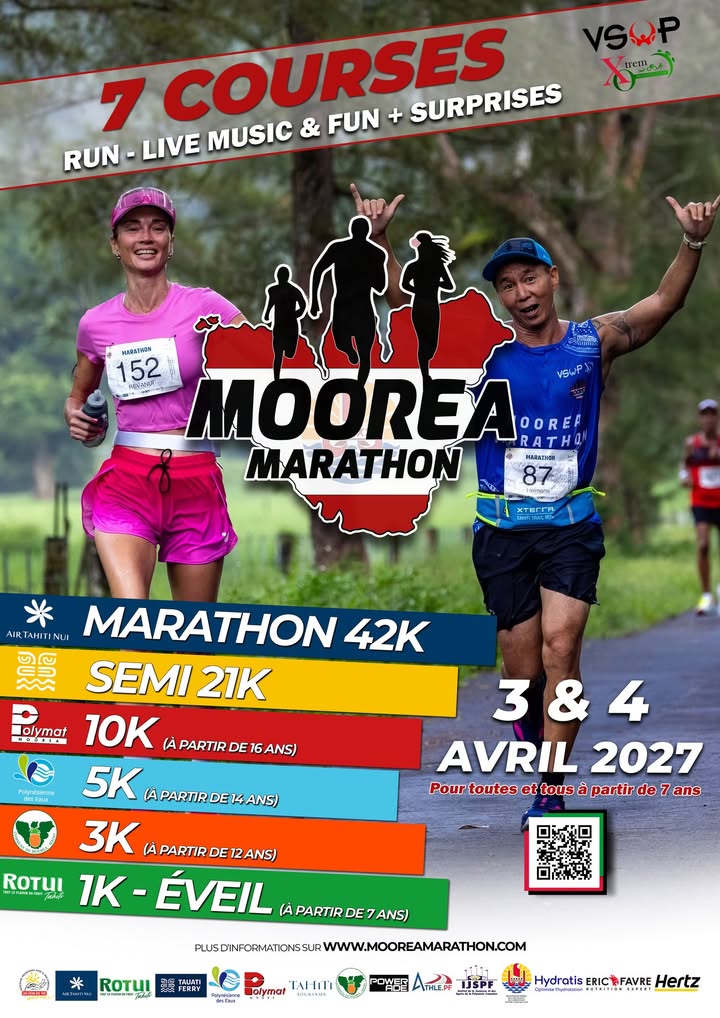 Affiche — 🌴🏃‍♂️ LES INSCRIPTIONS DU MOOREA MARATHON 2027 SONT OUVERTES !