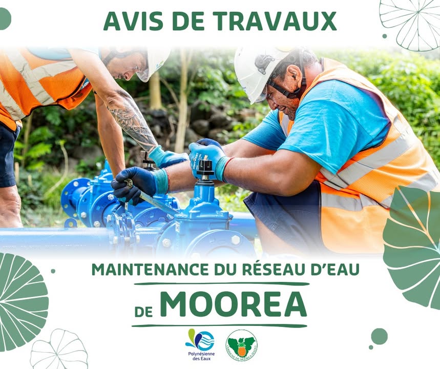 Affiche — ⚠️🚧 MOOREA - AVIS DE TRAVAUX 🚧⚠️