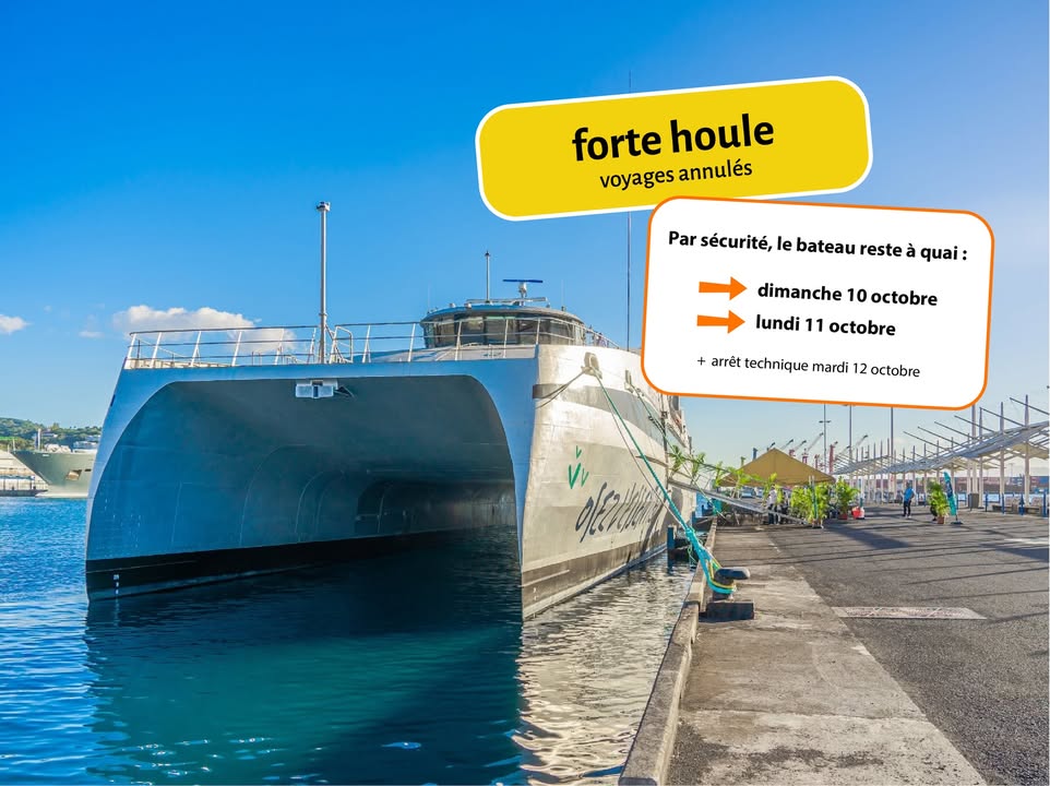Affiche — ⚠ Pour votre sécurité, l’Apetahi Express restera à quai ce dimanche et lundi en raison d'une forte houle 🌊