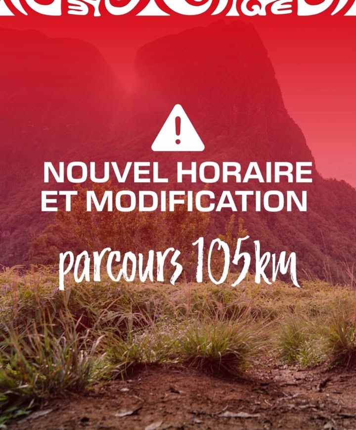 Info importante pour les coureurs du 105K.