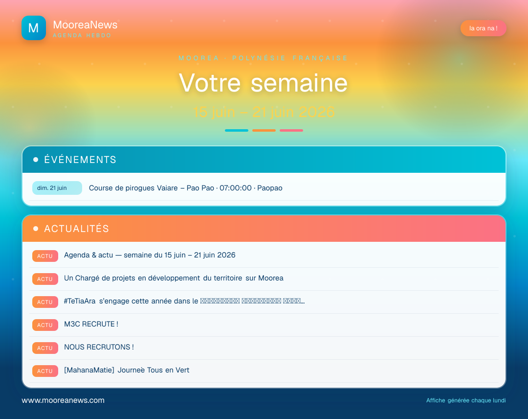 Affiche — Agenda & actu — semaine du 15 juin – 21 juin 2026
