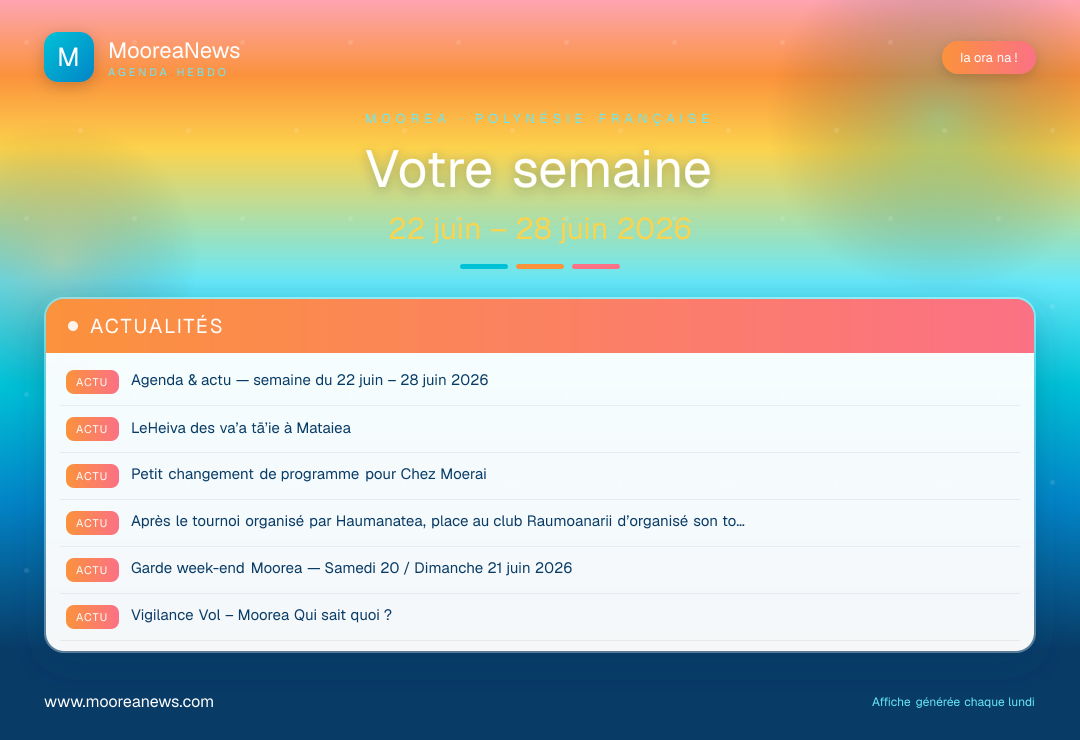 Affiche — Agenda & actu — semaine du 22 juin – 28 juin 2026