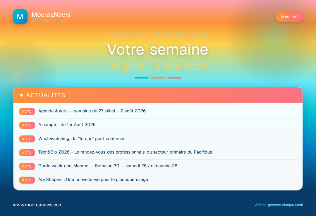 Affiche — Agenda & actu — semaine du 27 juillet – 2 août 2026
