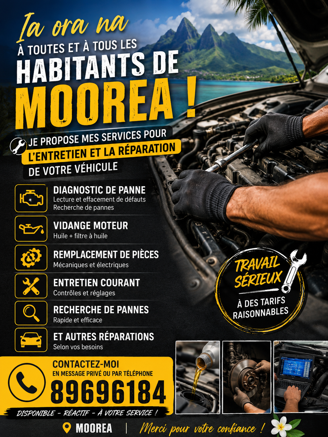 Affiche — Service dépannage auto 